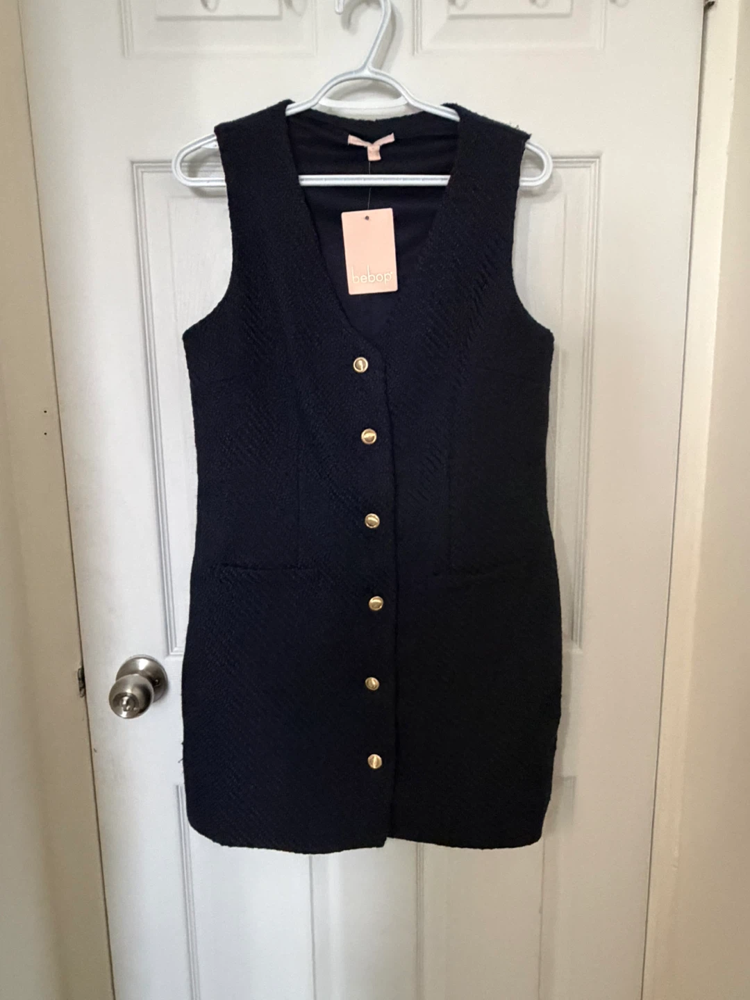 Sleeveless Button-Front Dress
