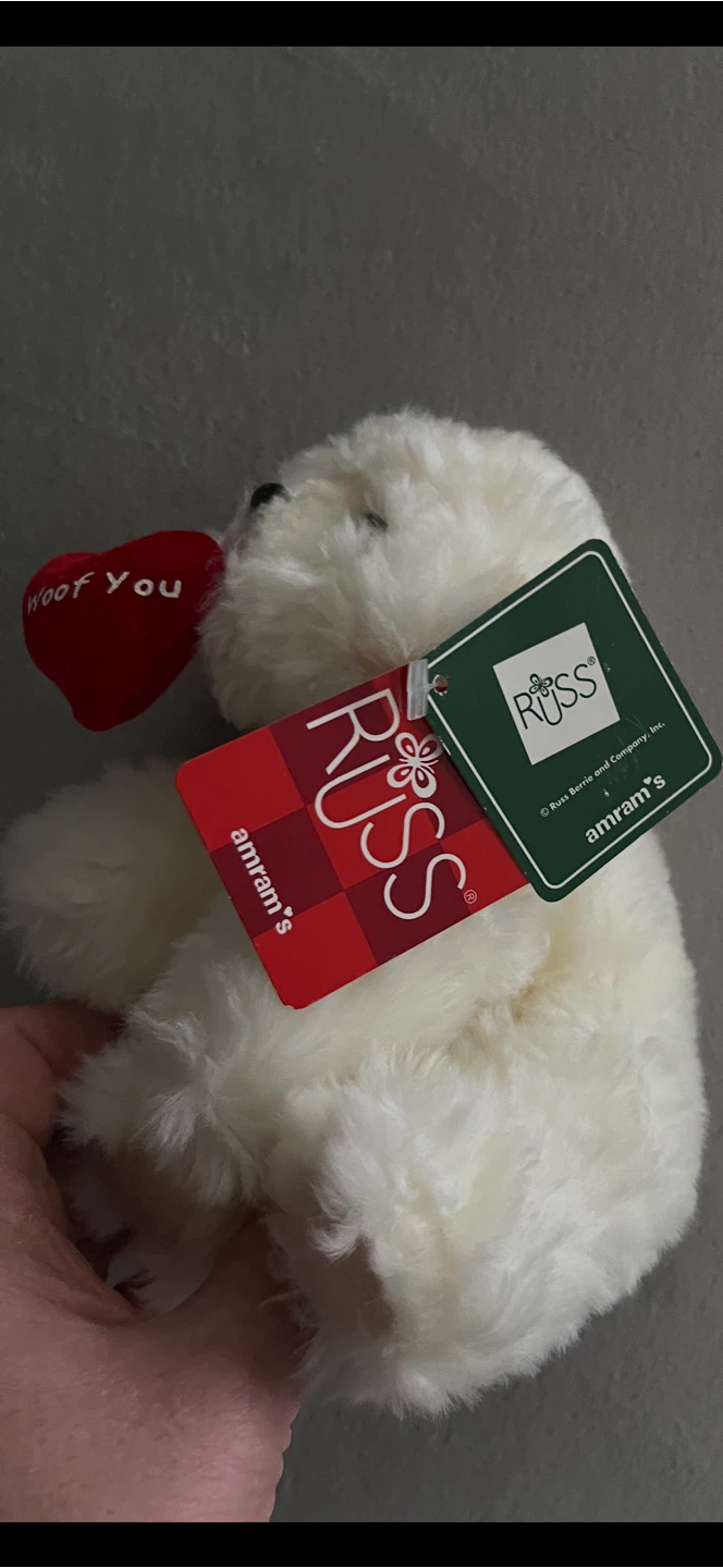 New Russ plush dog with heart - photo 2