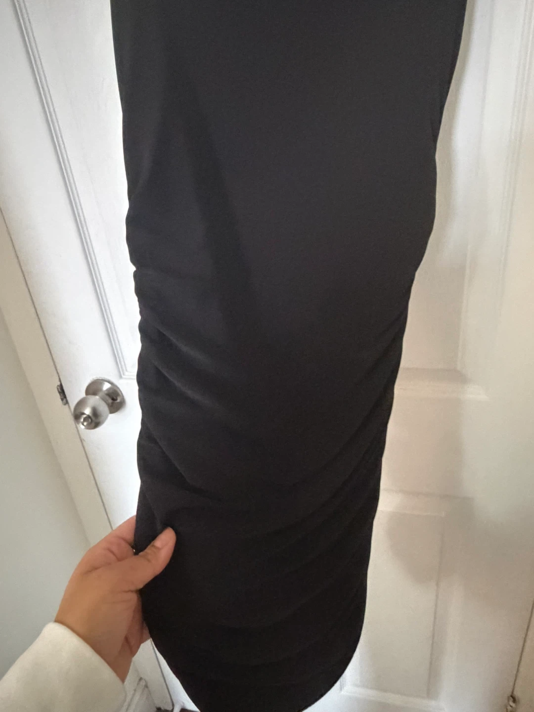 Black Ruched Midi Dress - photo 2