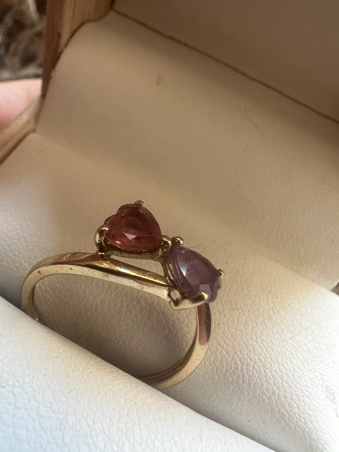10k amethyst and pink tourmaline
