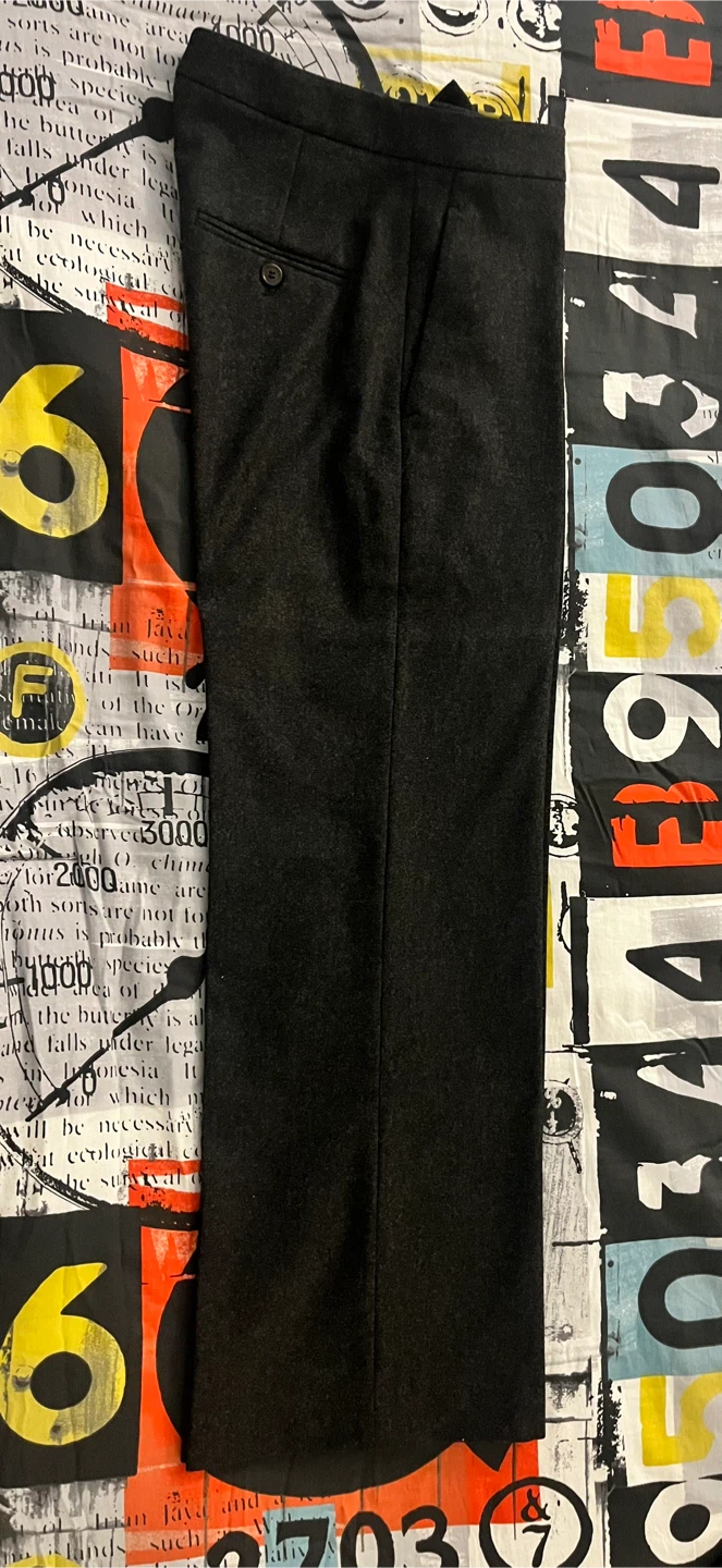 Michael Kors Collection Charcoal Wool Blend Wide Leg Pants - photo 2