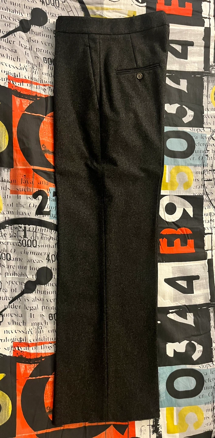 Michael Kors Collection Charcoal Wool Blend Wide Leg Pants - photo 3