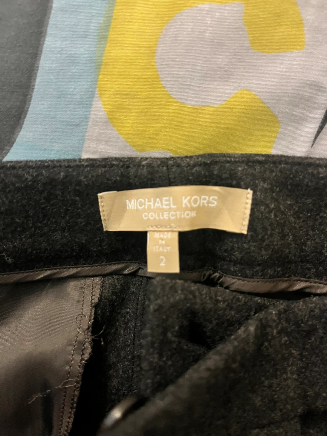 Michael Kors Collection Charcoal Wool Blend Wide Leg Pants - photo 4