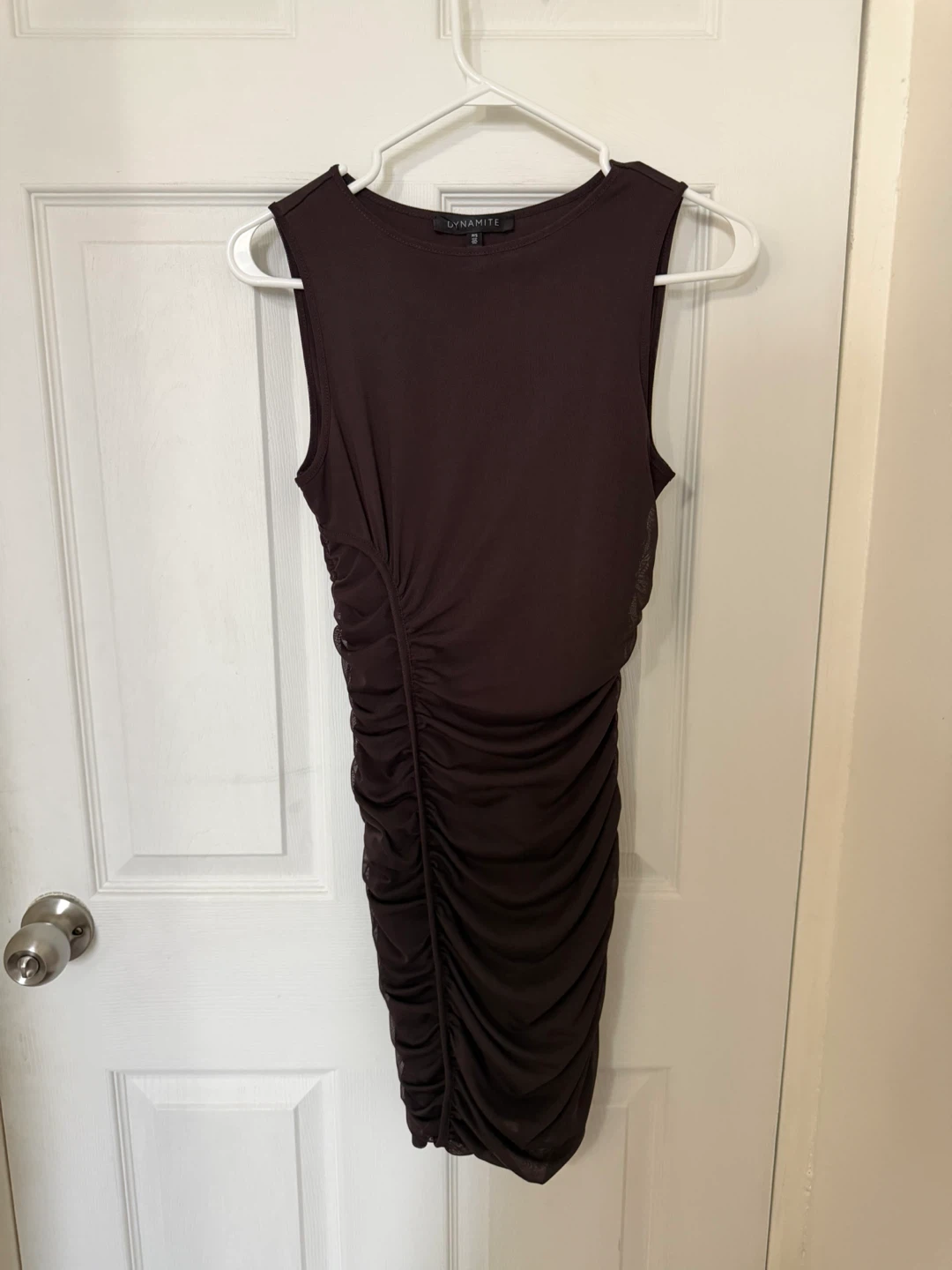 Dynamite Ruched Sleeveless Dress
