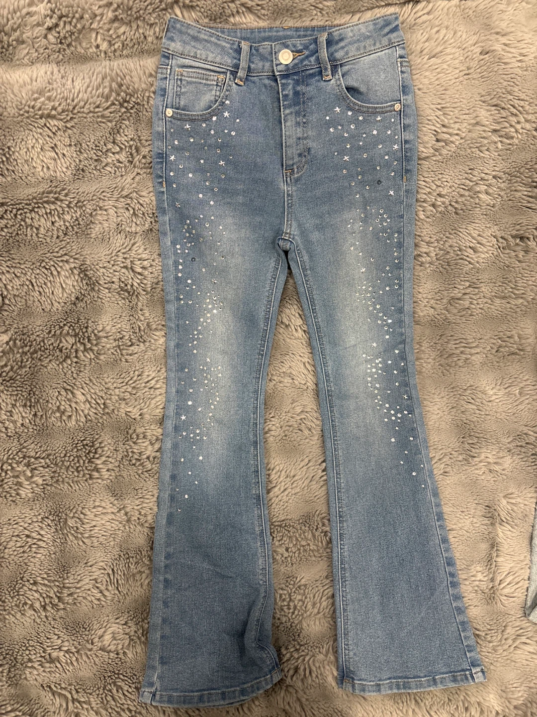 Kids' Flared Jeans with Sequins - Size 'Wash 11'