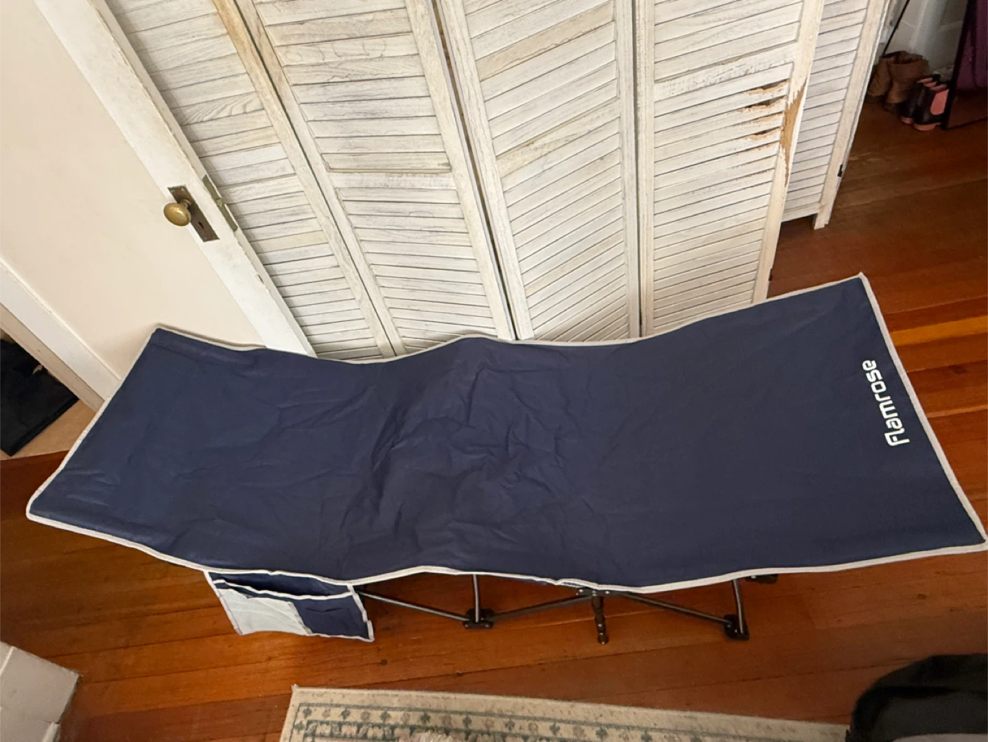 Folding Cot with Storage Pockets