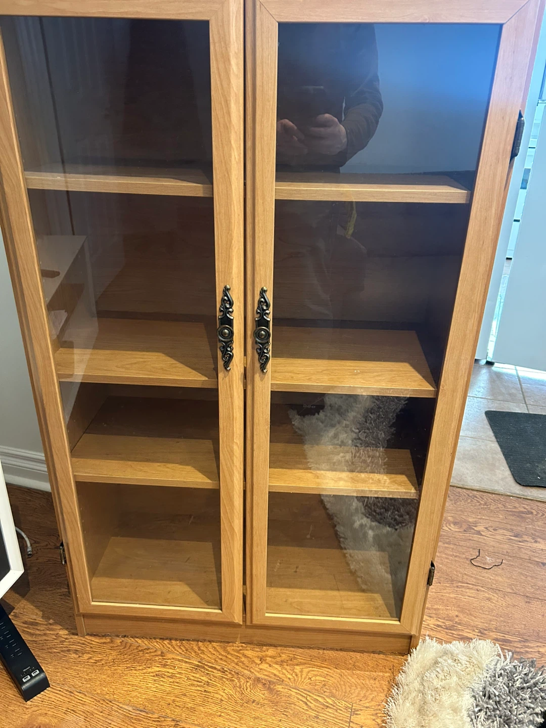 Wooden Display Cabinet with Glass Doors - photo 2