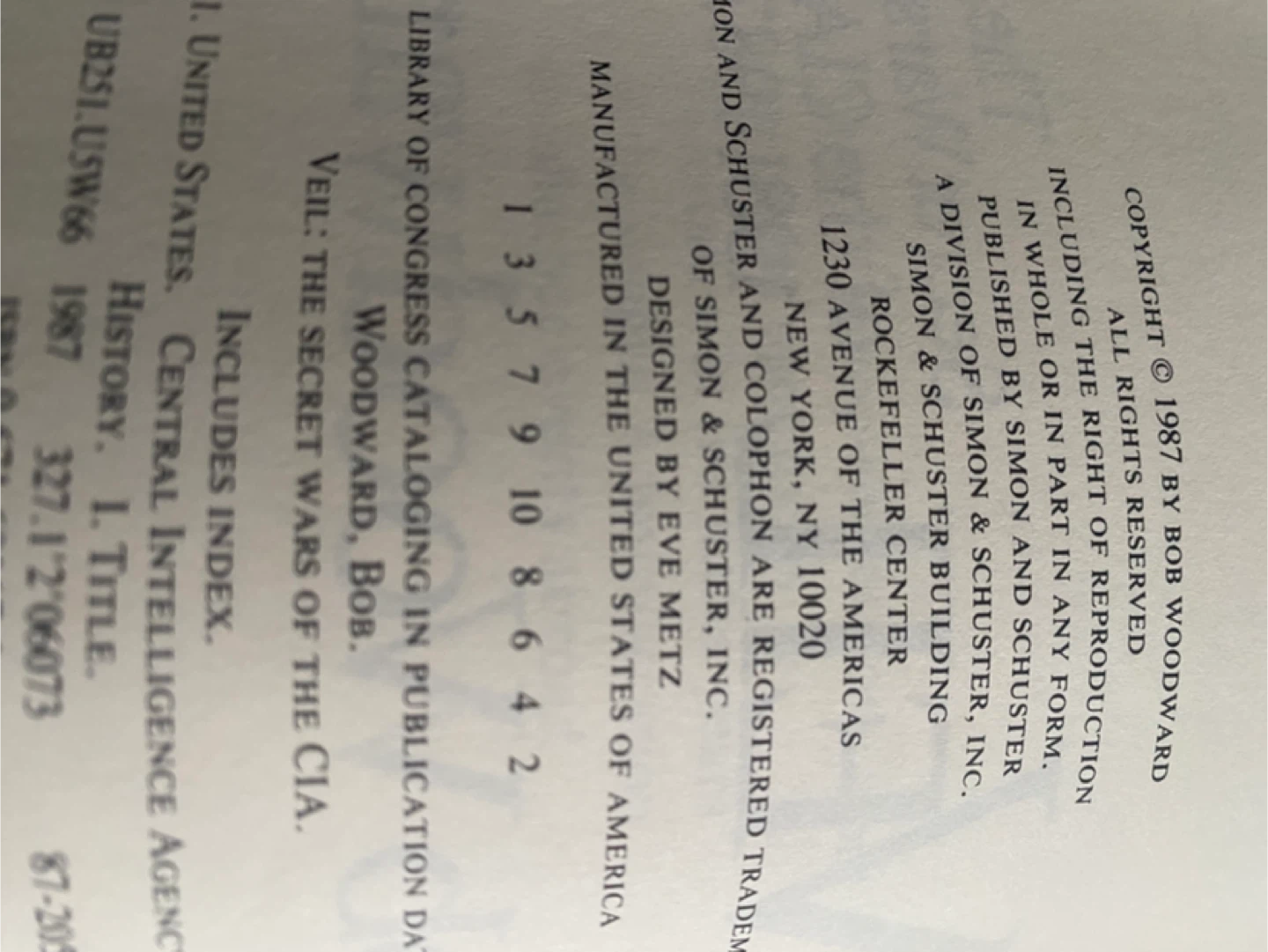 Veil: The Secret Wars of the CIA 1981-1987 by Bob Woodward - photo 4