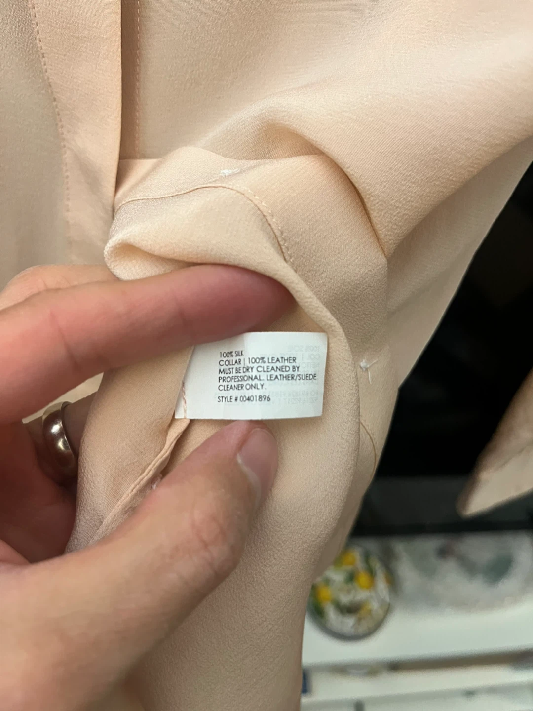 Club Monaco Silk Blouse with Leather Collar - XS/TP 🏆 - photo 4