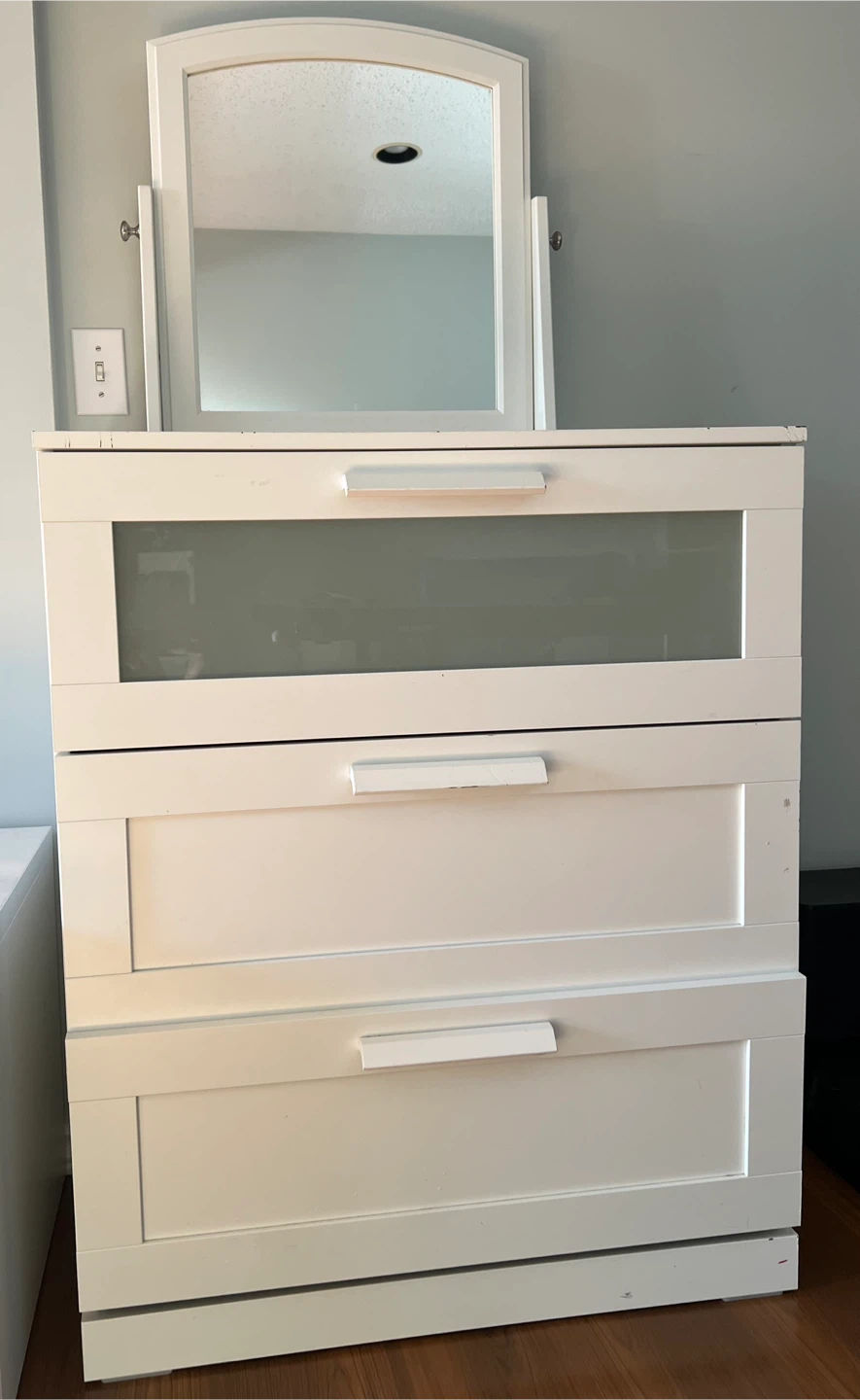 White Dresser with Mirror - photo 2
