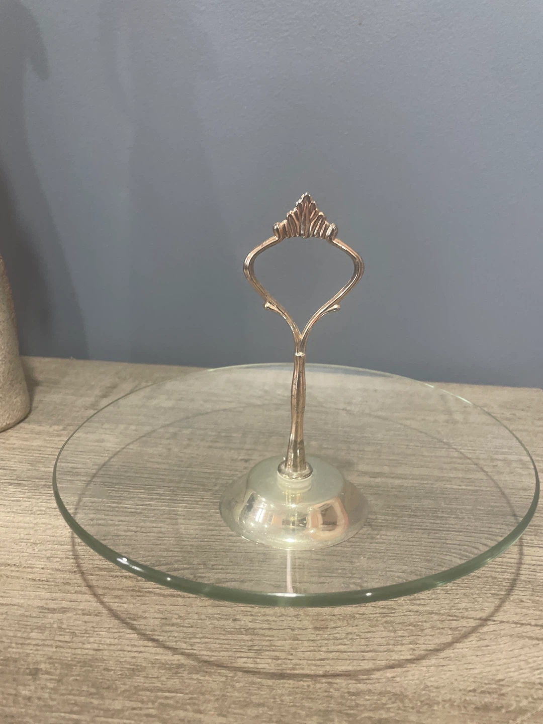 Glass Jewellery Stand with Decorative Handle