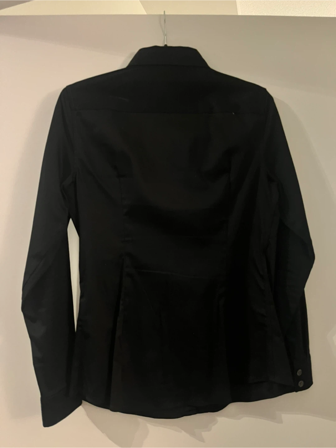 Banana Republic Non-Iron Fitted Petite Black Shirt Size 4 - photo 2