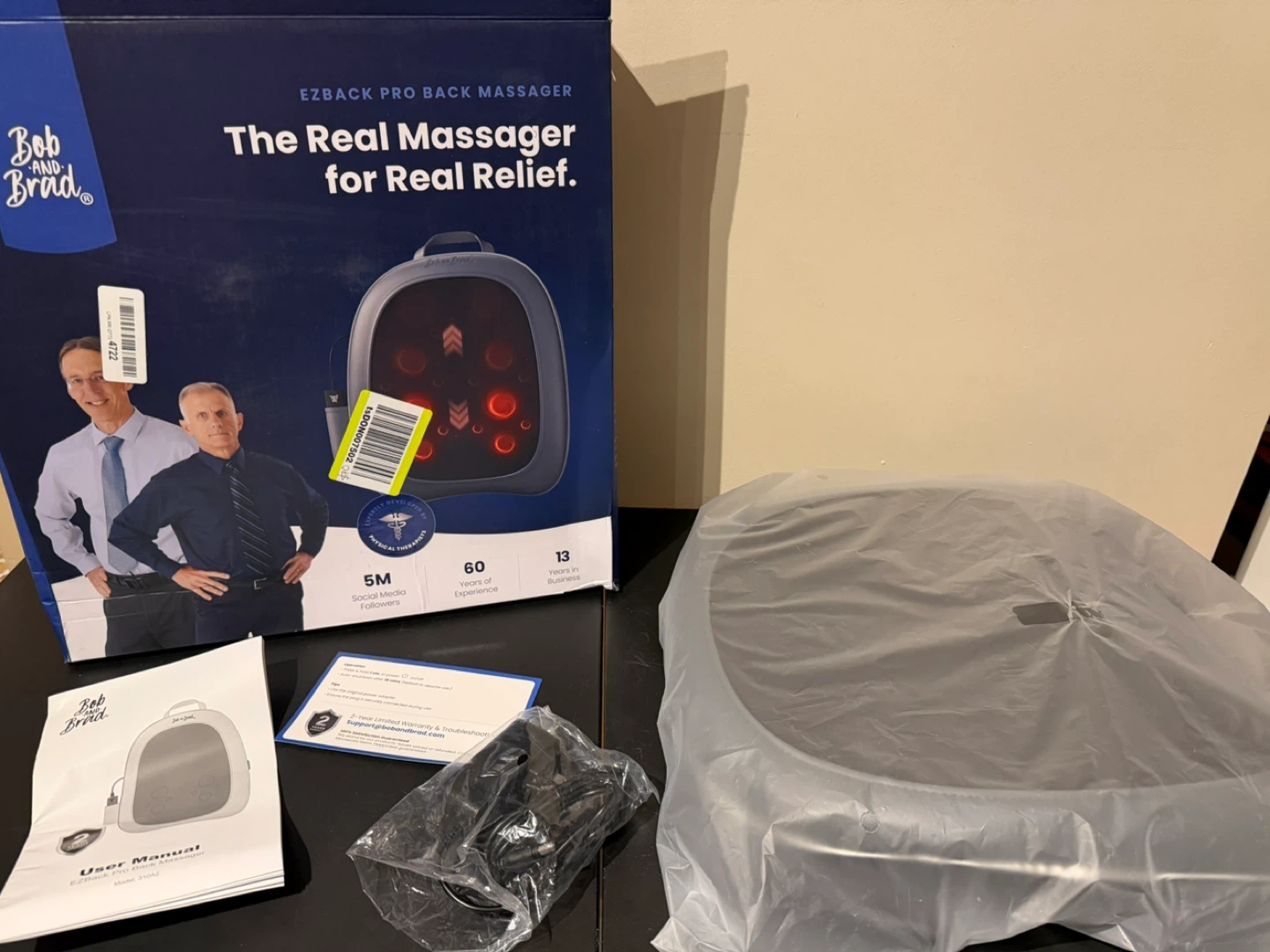 Bob and Brad EZBack Pro Corded 4D  Massager-brand New!