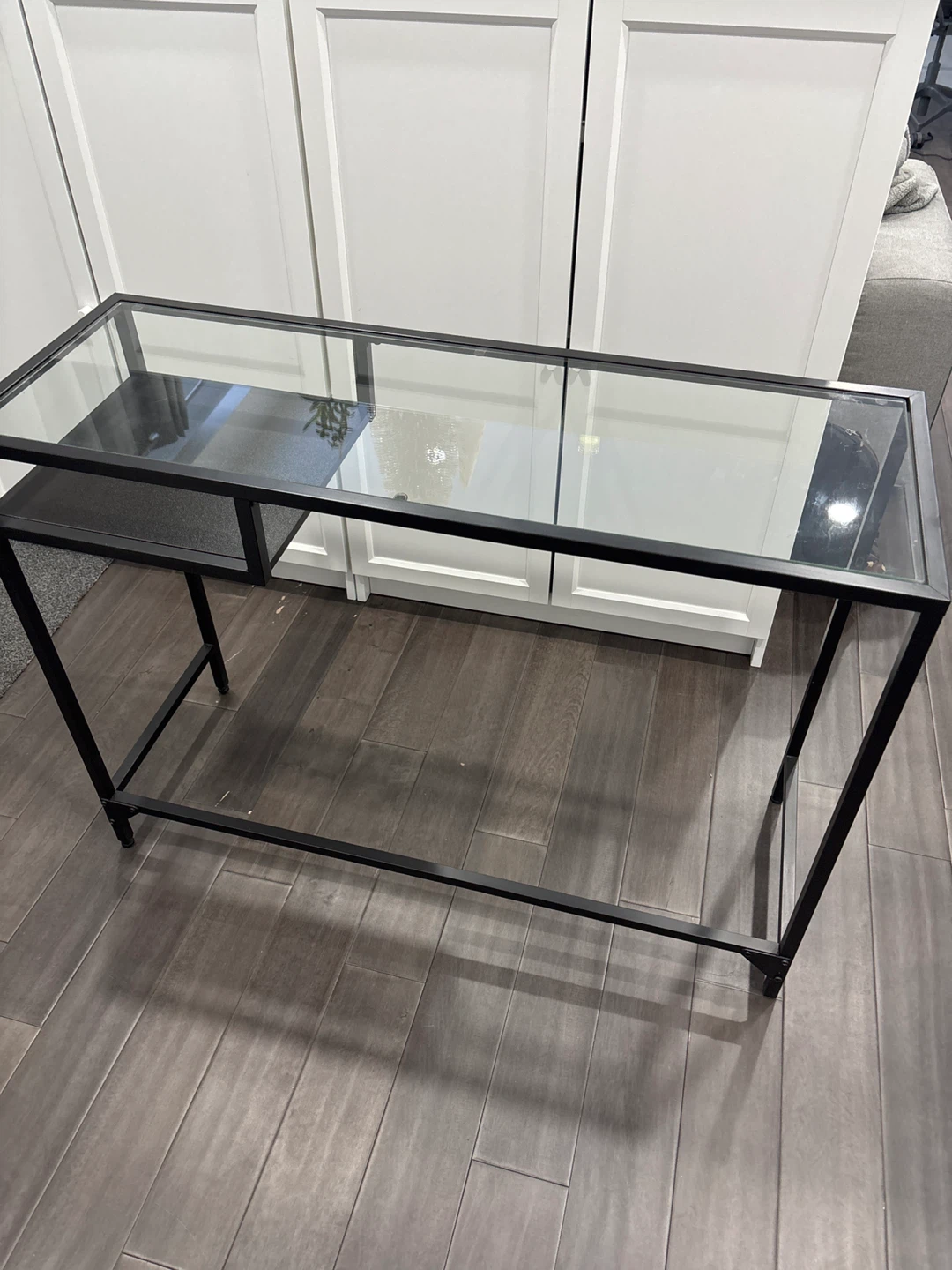 BLACK IKEA VITTSJO Glass-Top Desk - photo 2