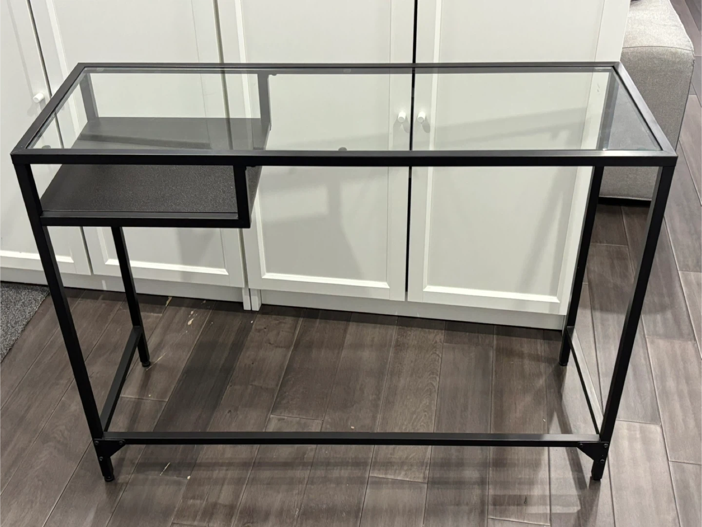 BLACK IKEA VITTSJO Glass-Top Desk
