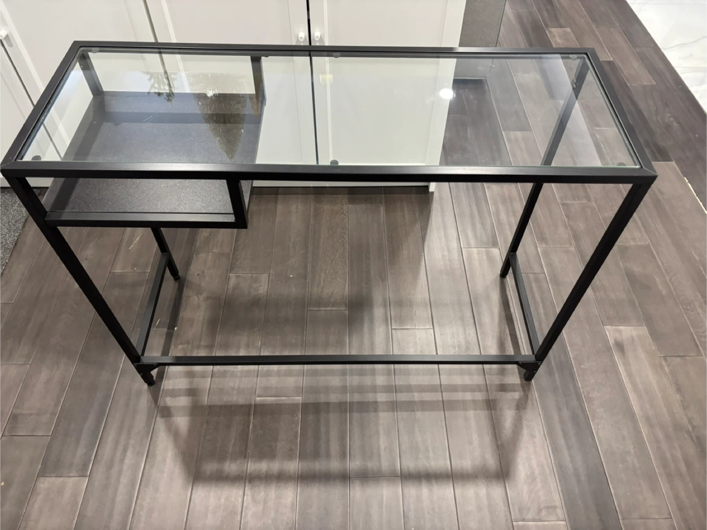 BLACK IKEA VITTSJO Glass-Top Desk - photo 4