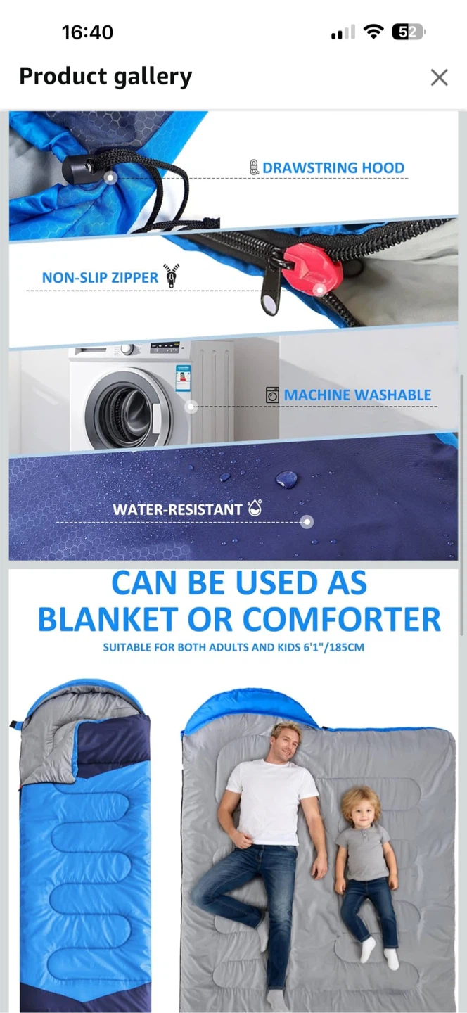 Camping Sleeping Bag - New - photo 2