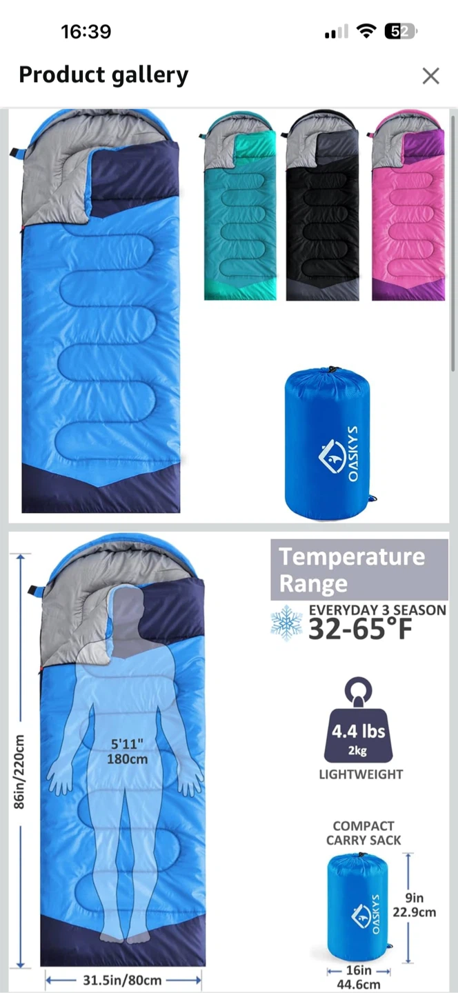 Camping Sleeping Bag - New - photo 3
