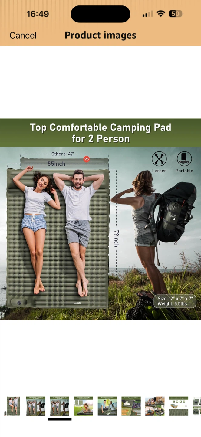 Camping SleepIng Pad , 2 person - photo 2