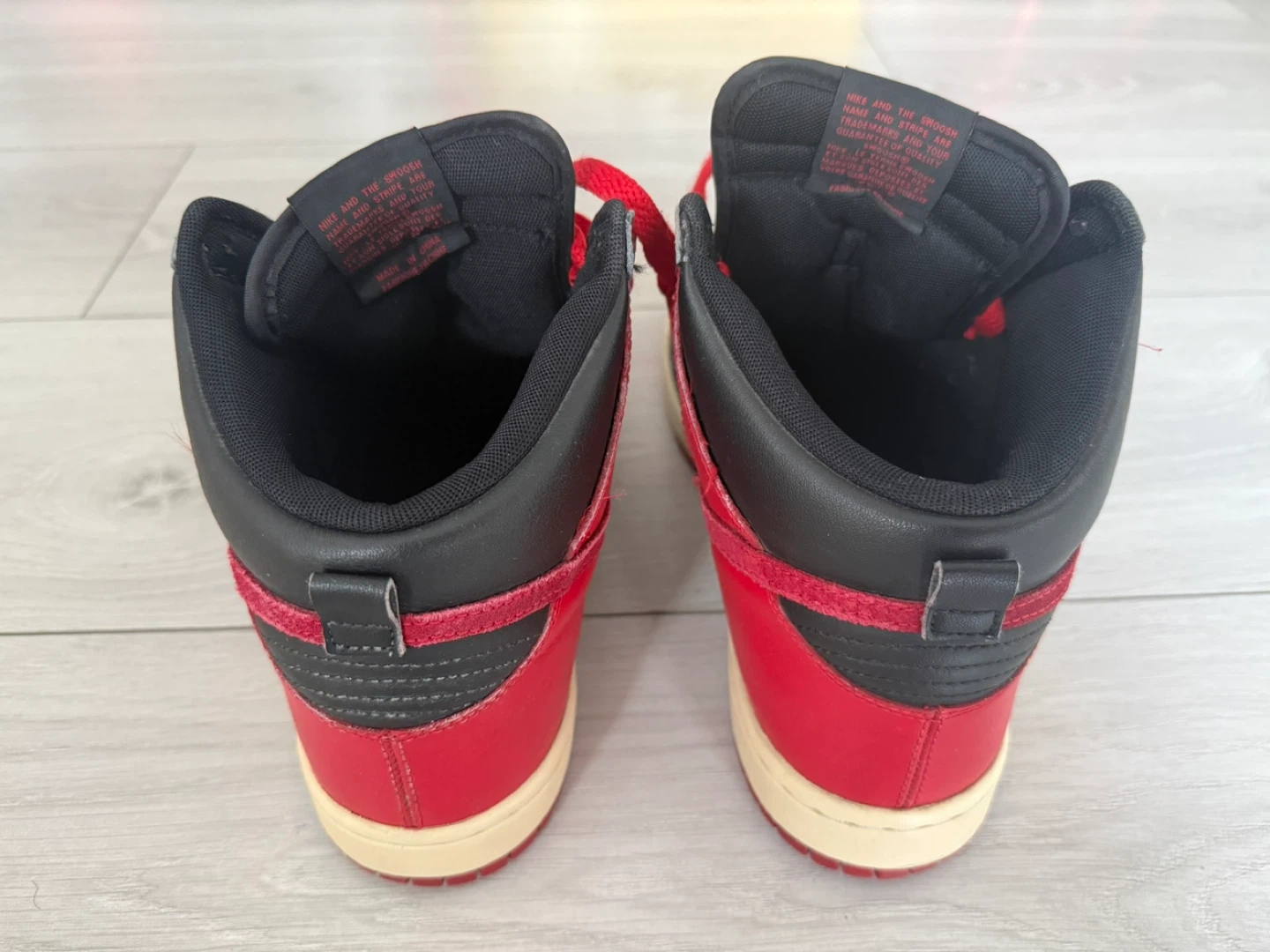 Nike Dunk High Retro Men's Shoes Red Black Size 9.5 - photo 2