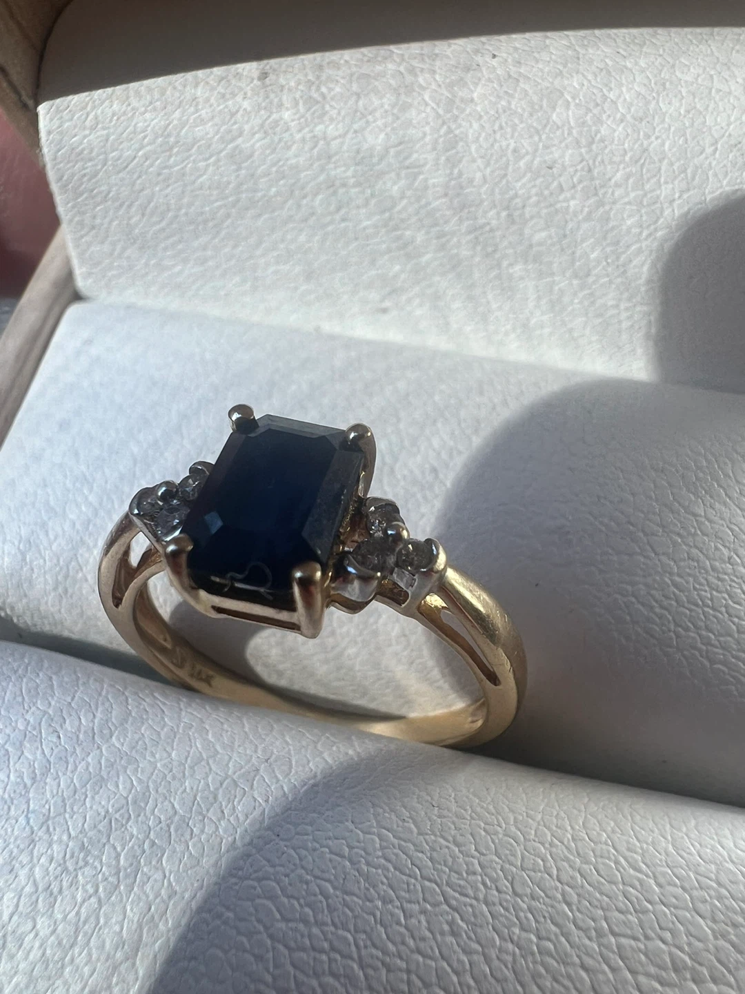 14K Gold Sapphire and Diamond Ring