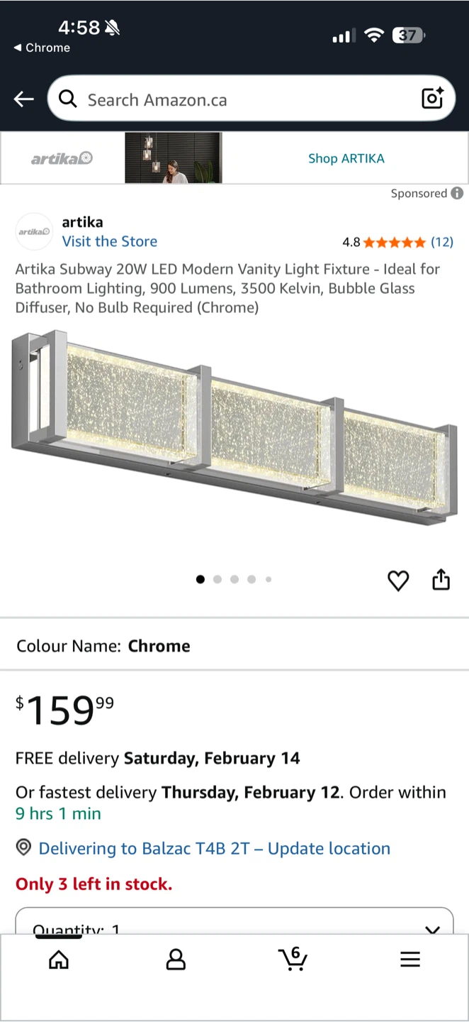 Artika Subway Essence 3 LED Vanity Light - photo 4