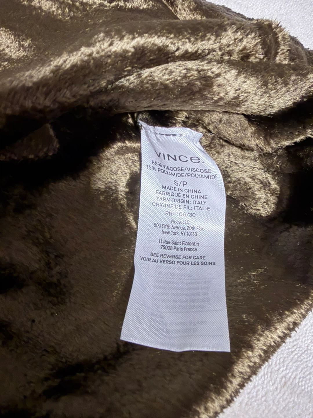 Vince Velvet Long Sleeve Top - photo 3