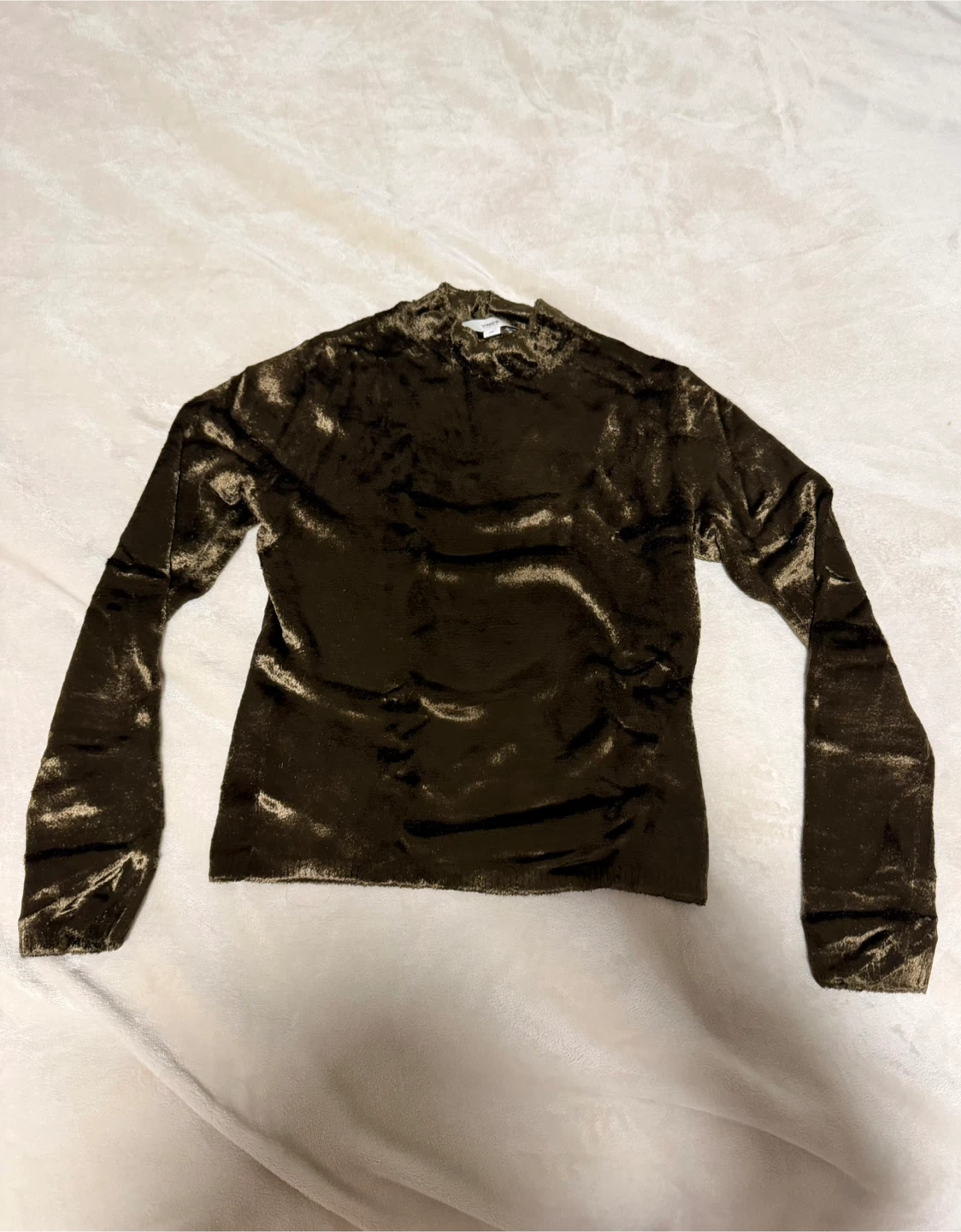Vince Velvet Long Sleeve Top