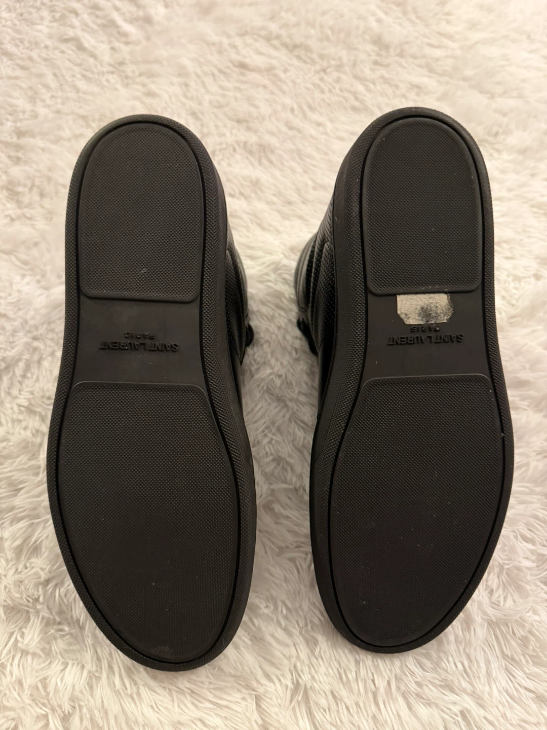 Saint Laurent Paris Black Leather High-Top Sneakers - photo 4