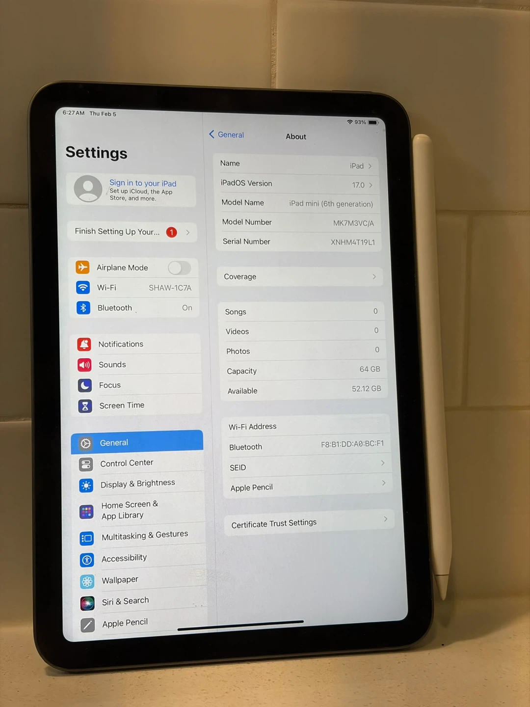 Apple iPad Mini 6th Gen W/ Apple Pencil Gen 2 - photo 2