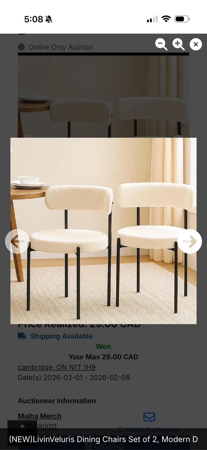 LivinVeluris Dining Chairs Set of 2