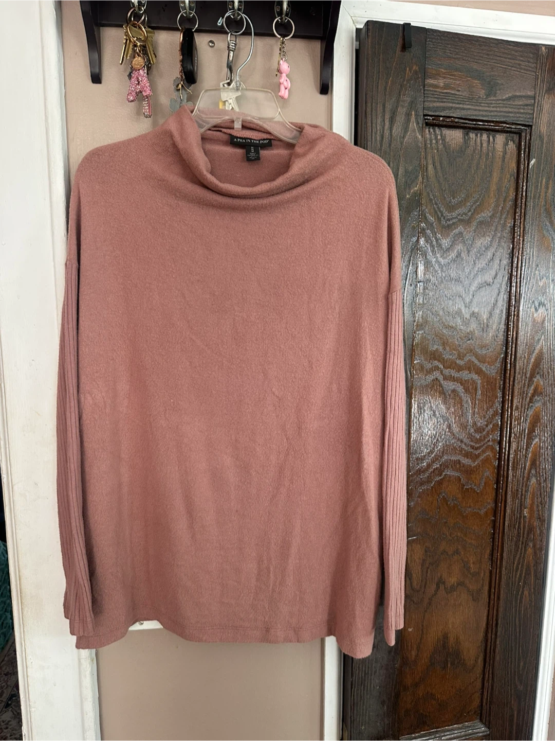 A Pea in the Pod Pink Turtleneck Sweater - Size M