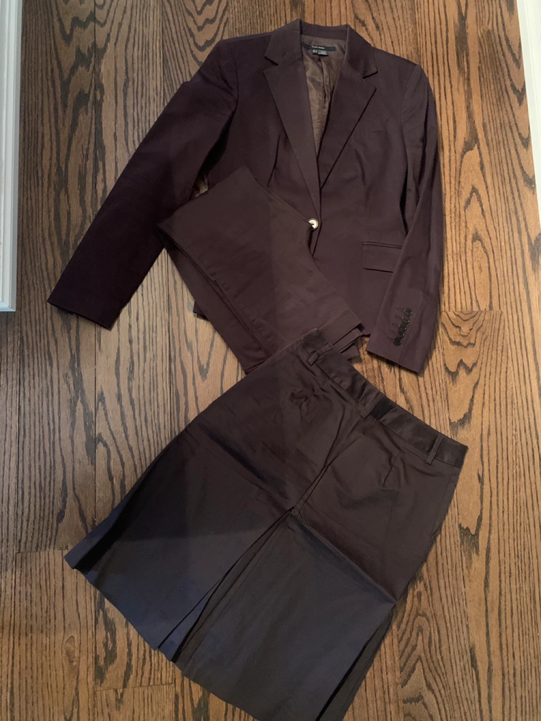 Zara 3 pc. Women's Brown Suit Set - Blazer & Pants