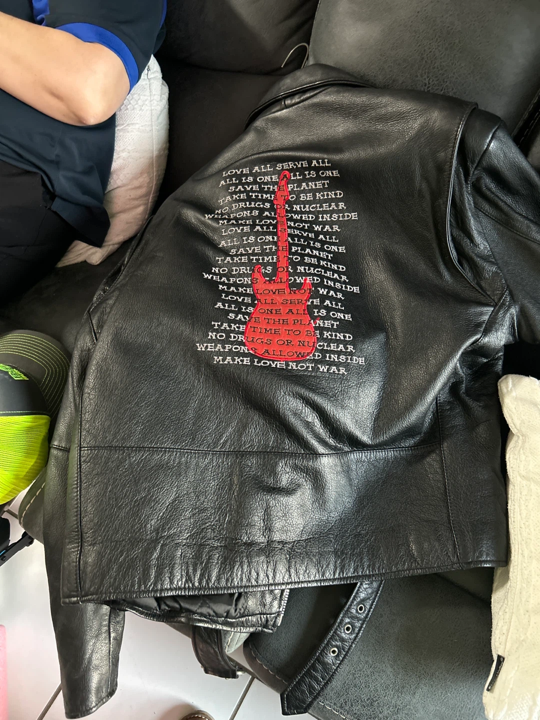 Hard Rock Cafe Chicago Leather Motorcycle Jacket