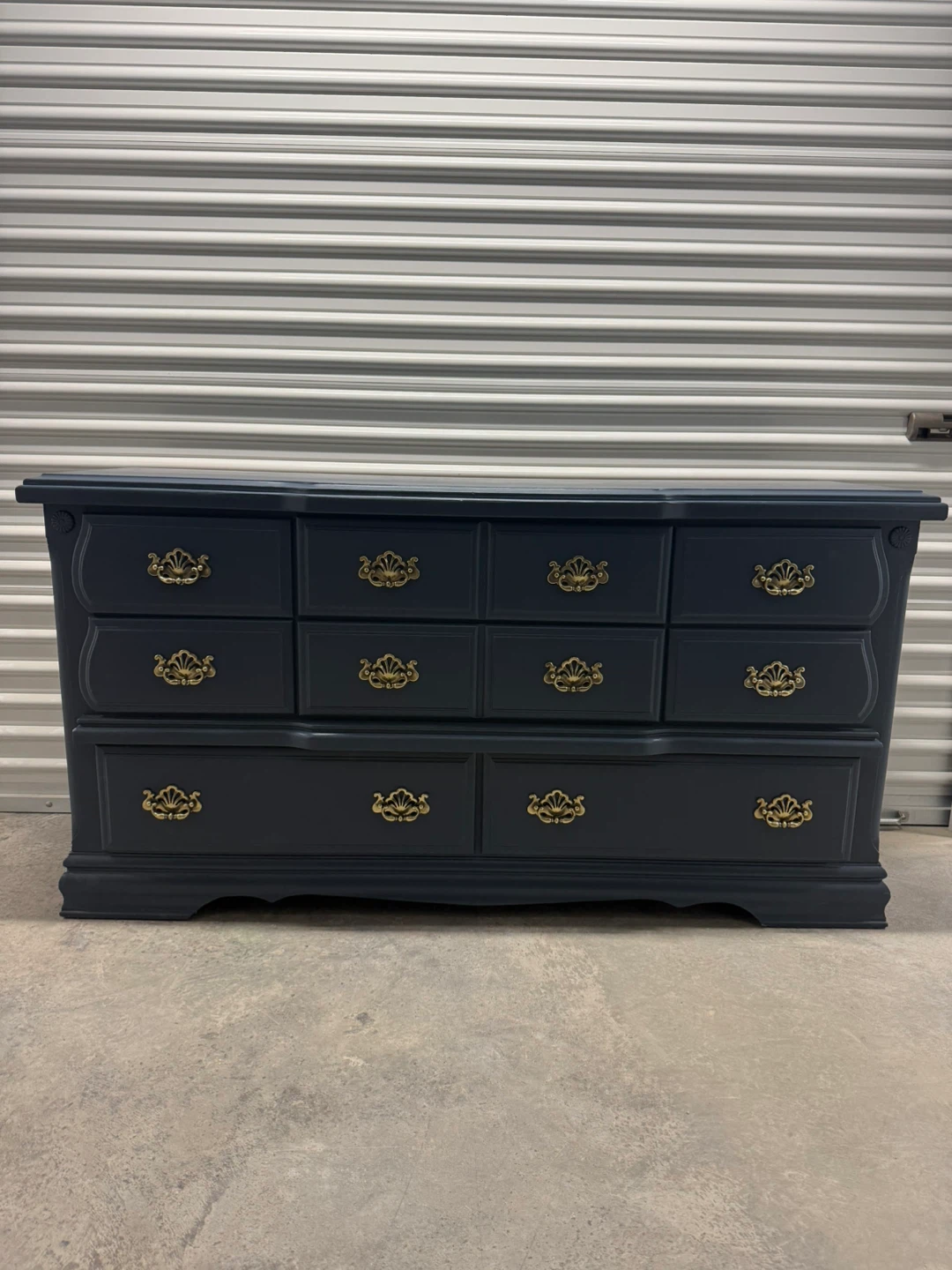 🚨Free Delivery NJ/NY Navy Blue Solid Wood Dresser - 8 Drawers