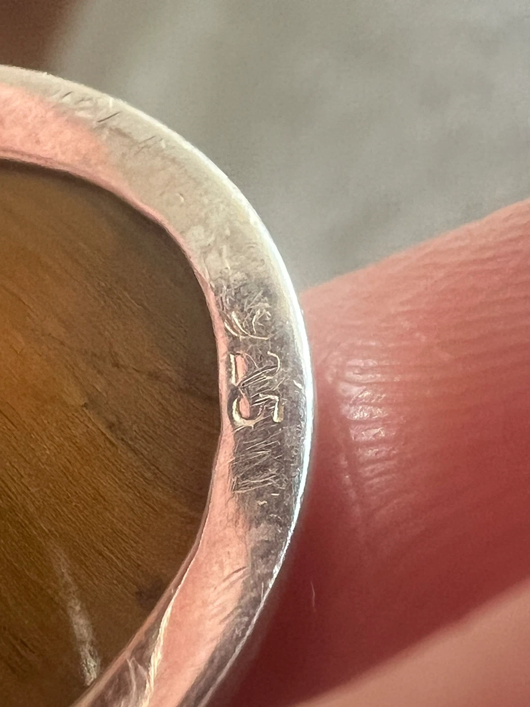 Tiger Eye Ring with 925 Silver Band - photo 5