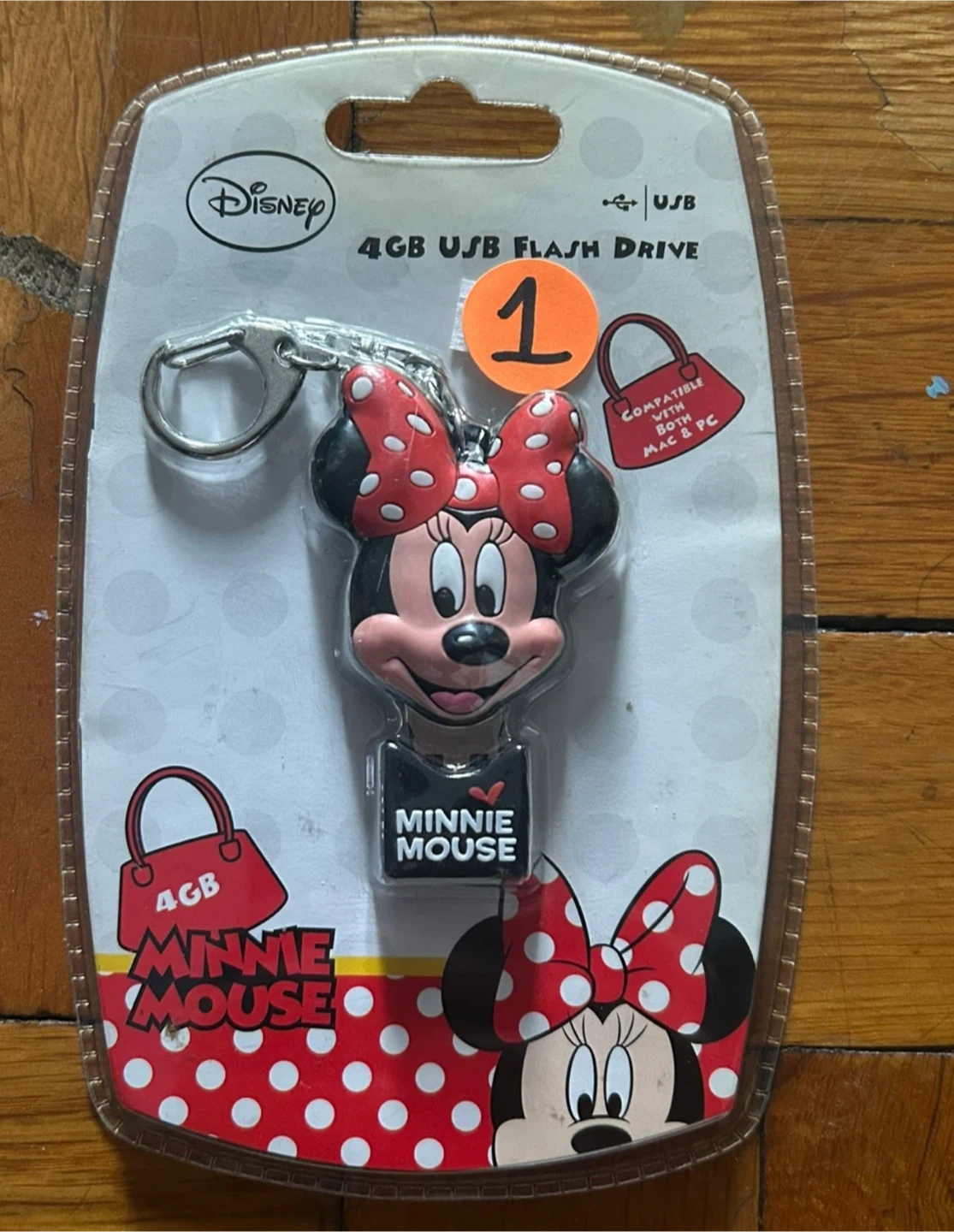 Disney Minnie Mouse 4GB USB Flash Drive Keychain🏆