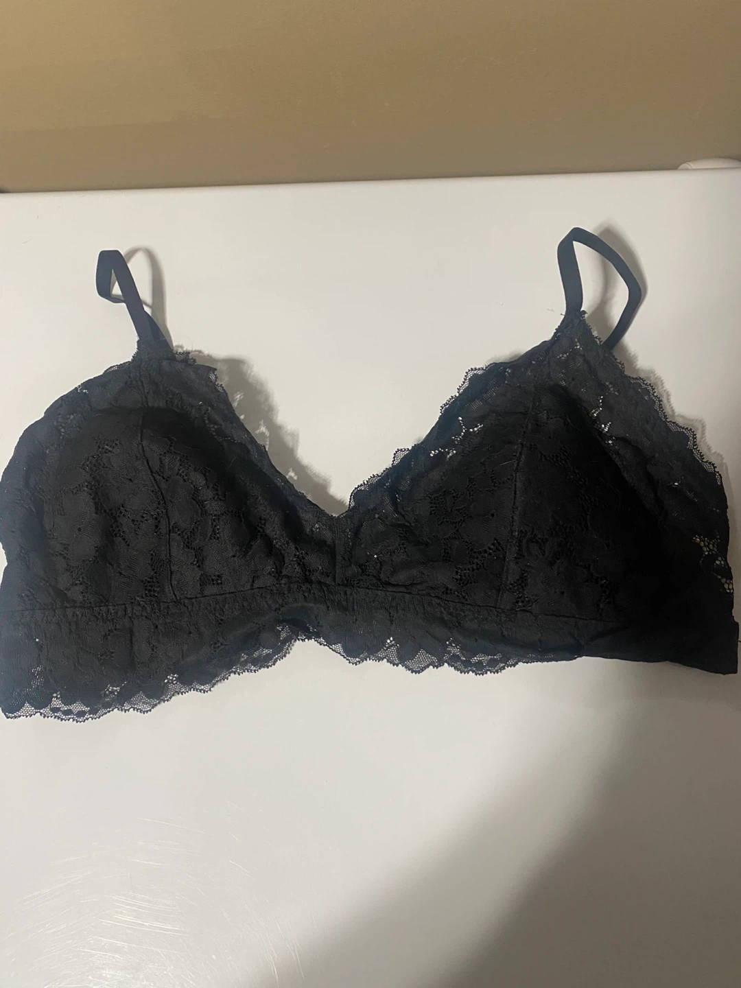 Gilly Hicks Recycled Lounge Lace Plunge Triangle Bralette - photo 2