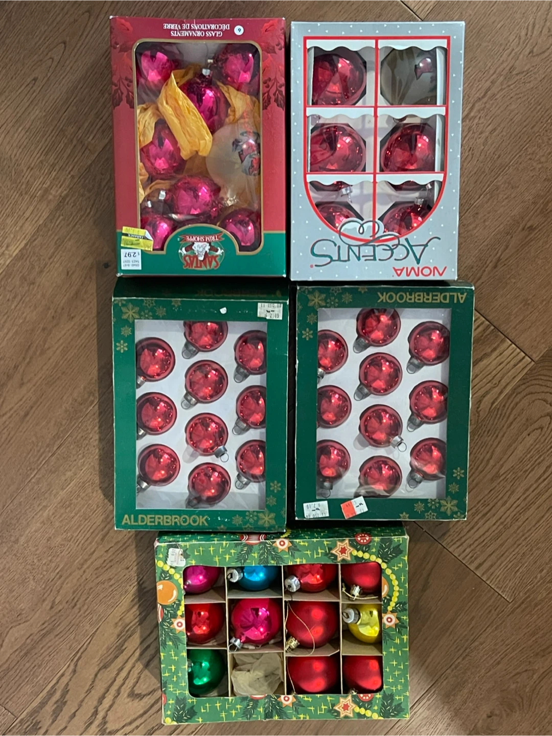 Collection of Vintage Glass Christmas Ornaments