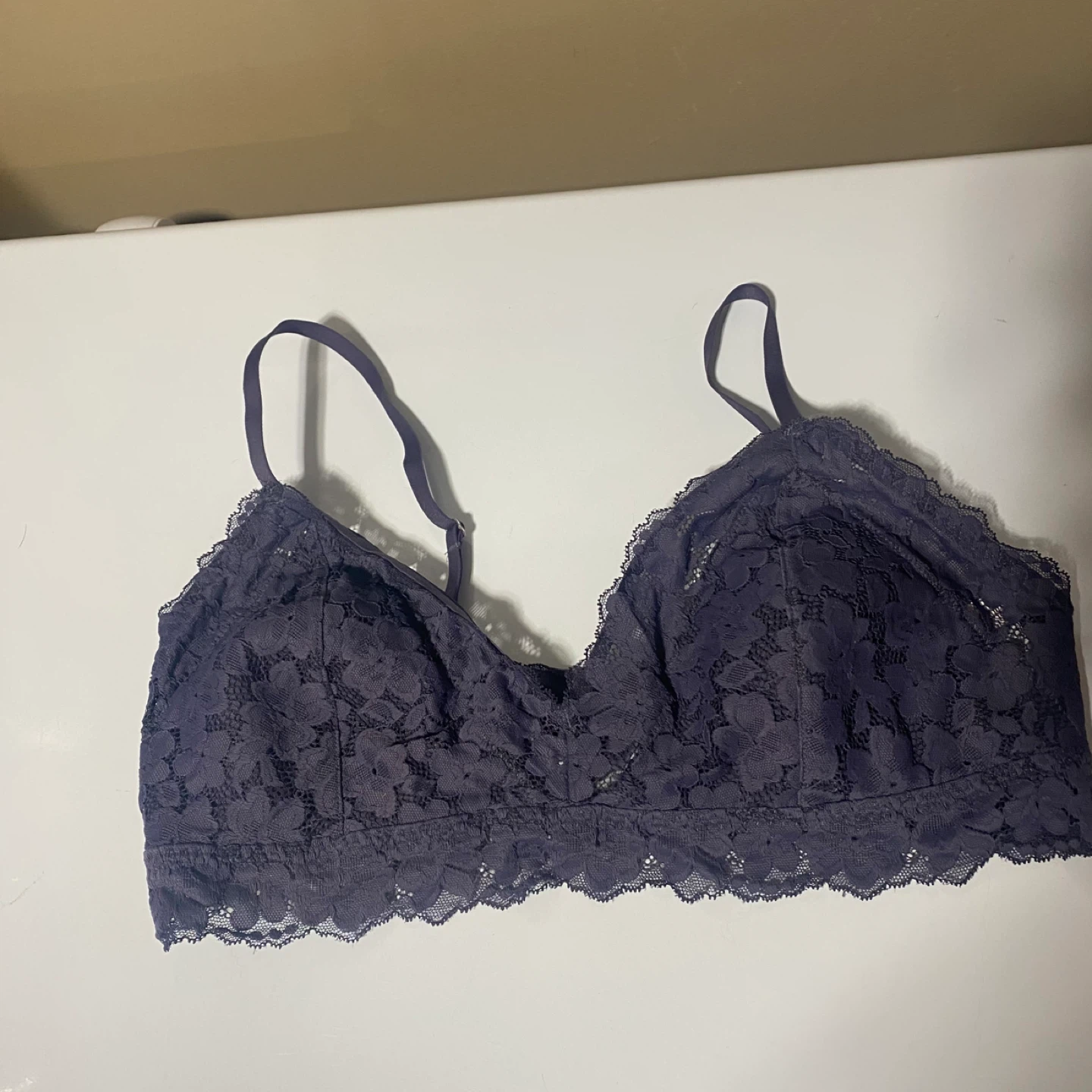 Gilly Hicks Recycled Lounge Lace Plunge Triangle Bralette