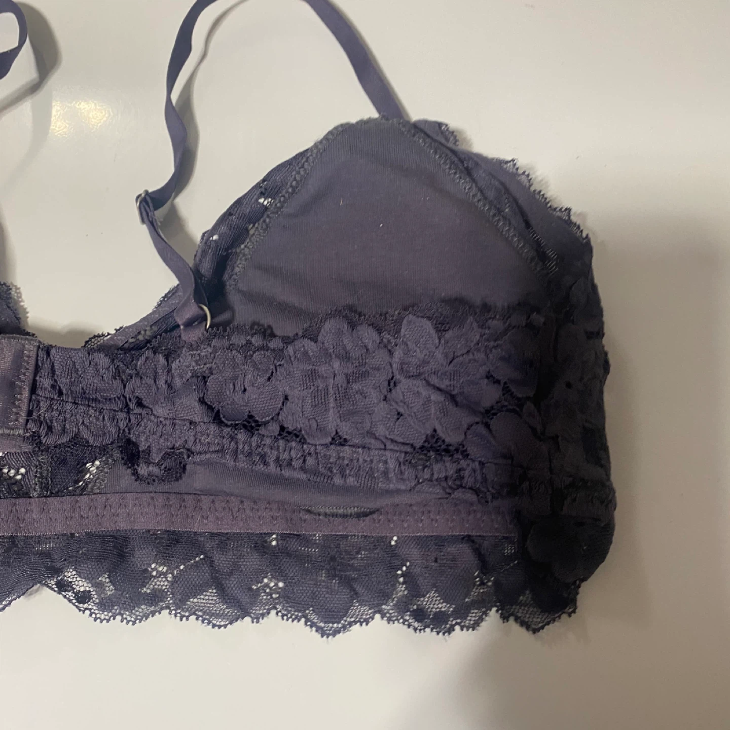 Gilly Hicks Recycled Lounge Lace Plunge Triangle Bralette - photo 5