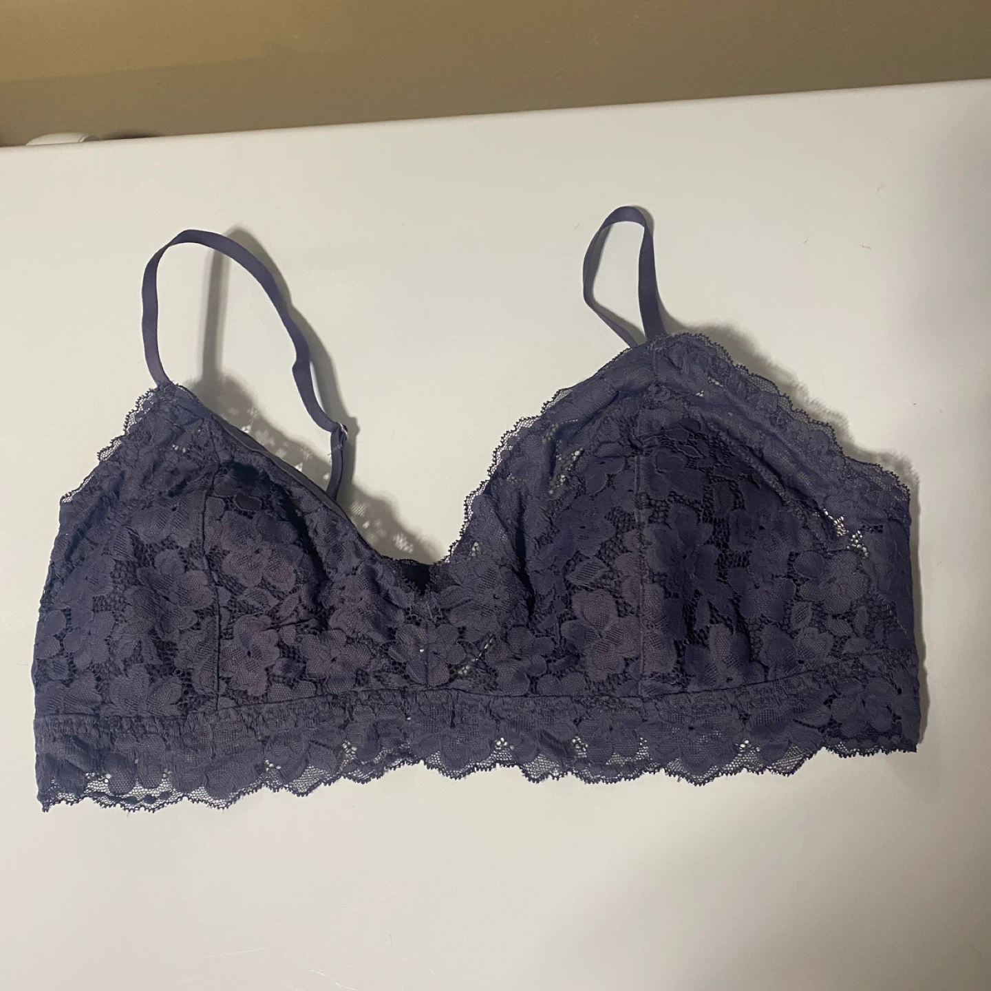 Gilly Hicks Recycled Lounge Lace Plunge Triangle Bralette - photo 2