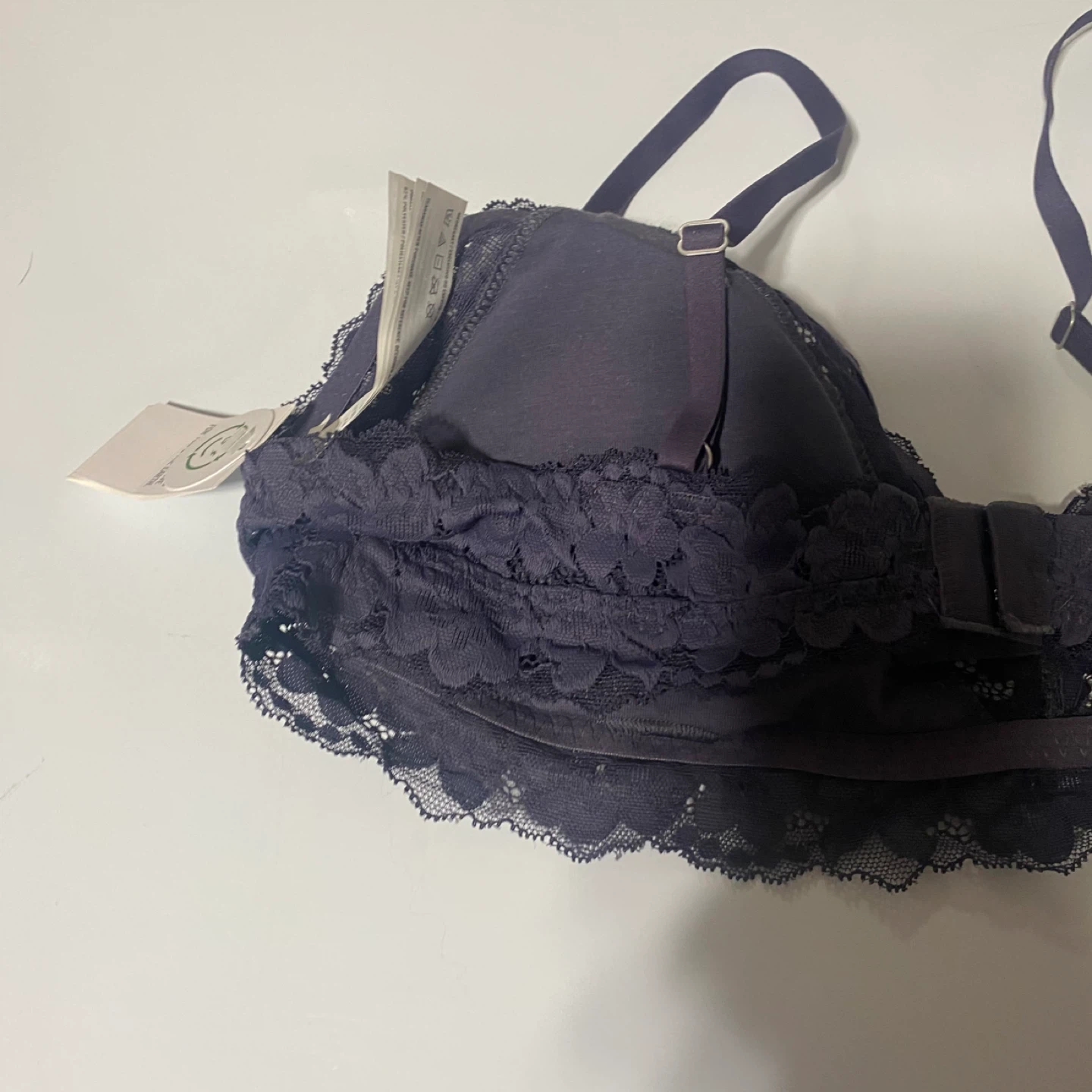 Gilly Hicks Recycled Lounge Lace Plunge Triangle Bralette - photo 4