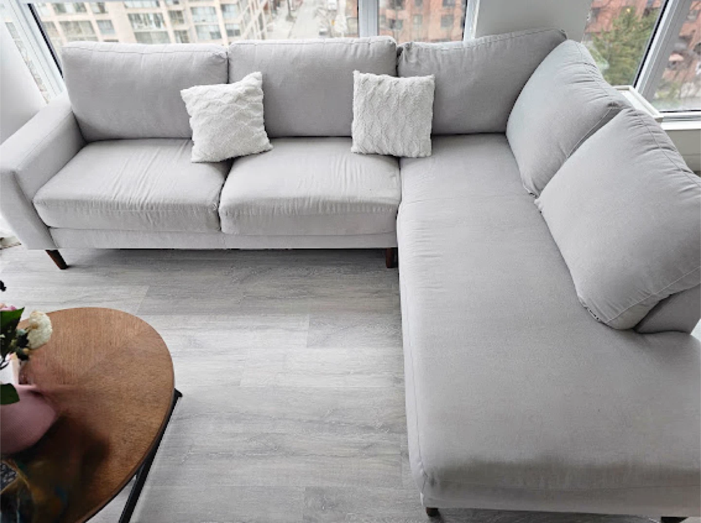 Structube Light Grey Sectional Sofa - photo 5