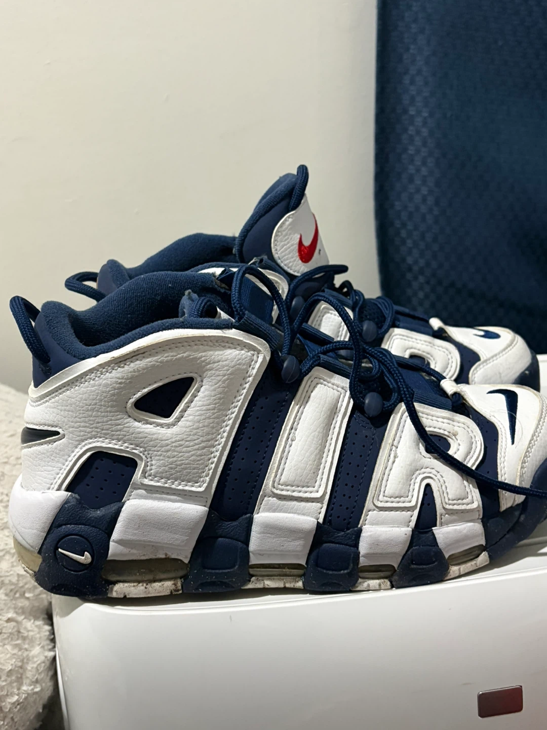 Nike Air More Uptempo "AIR" Logo Sneakers