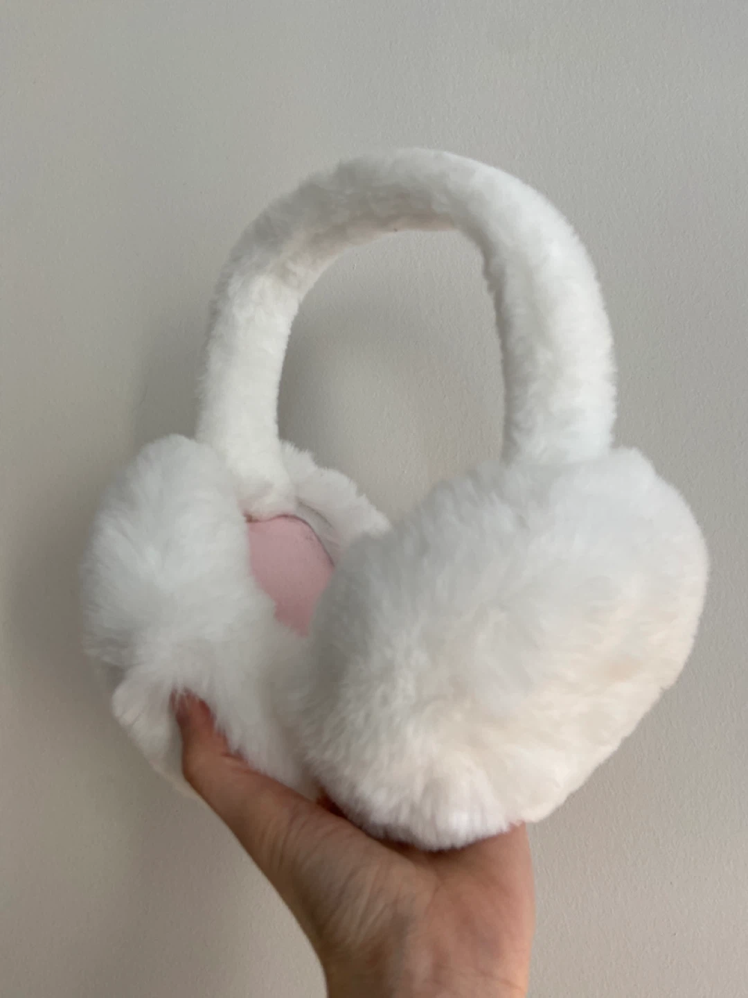 White Faux Fur Earmuffs - photo 2