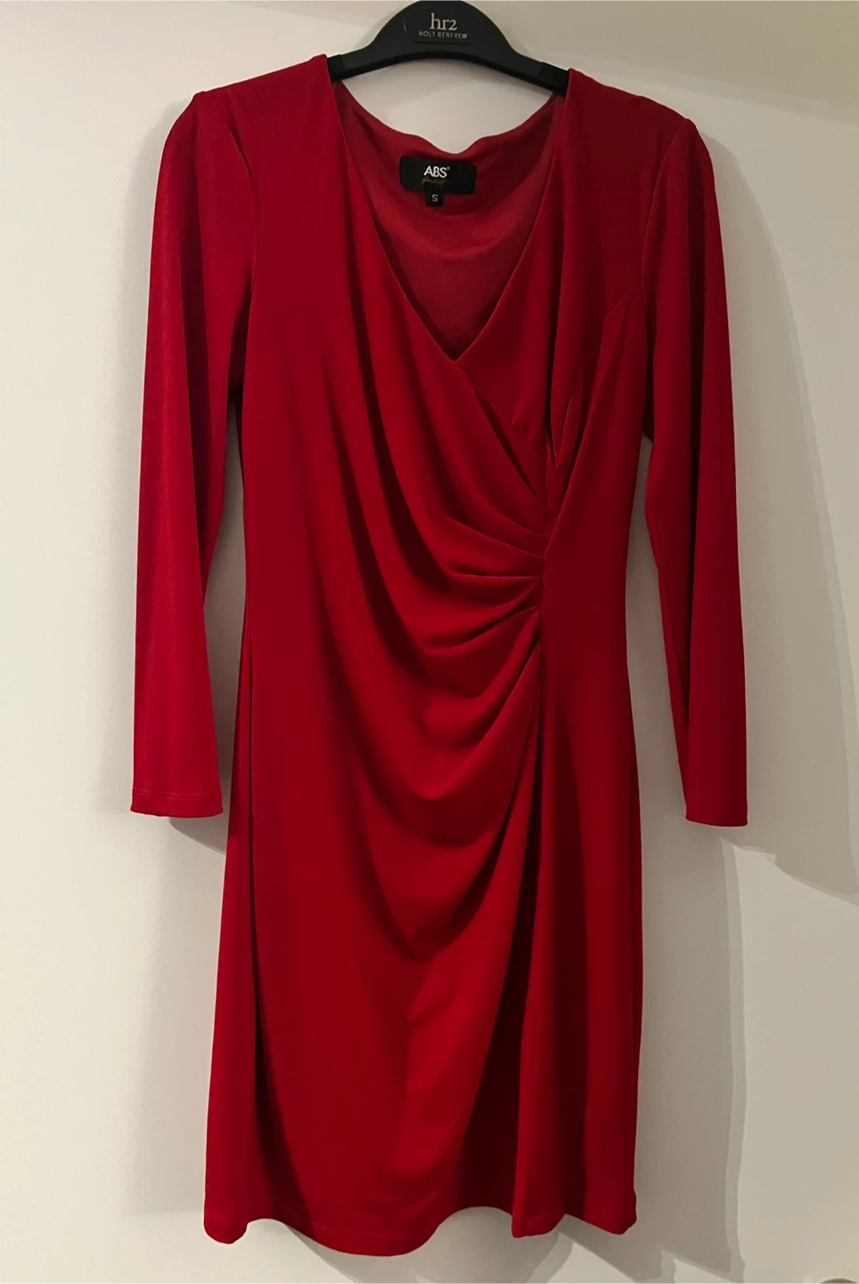 Red ABS by Allen Schwartz V-Neck Dress 🏆