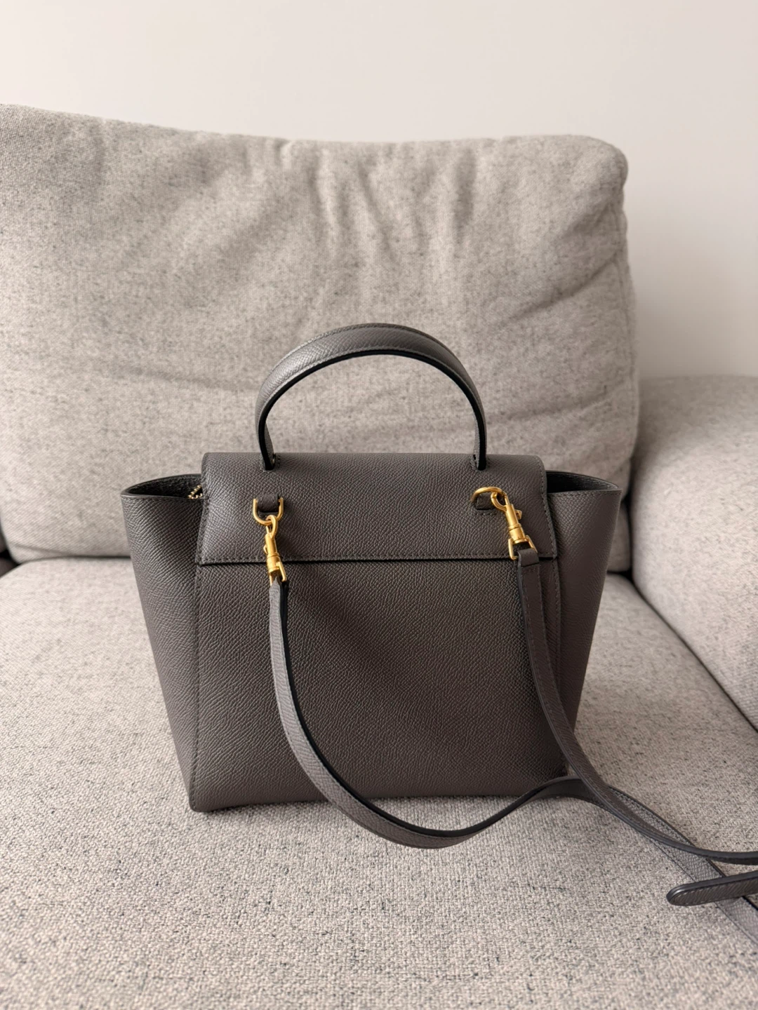 Celine Belt Bag Micro Grey Grained Leather - photo 4