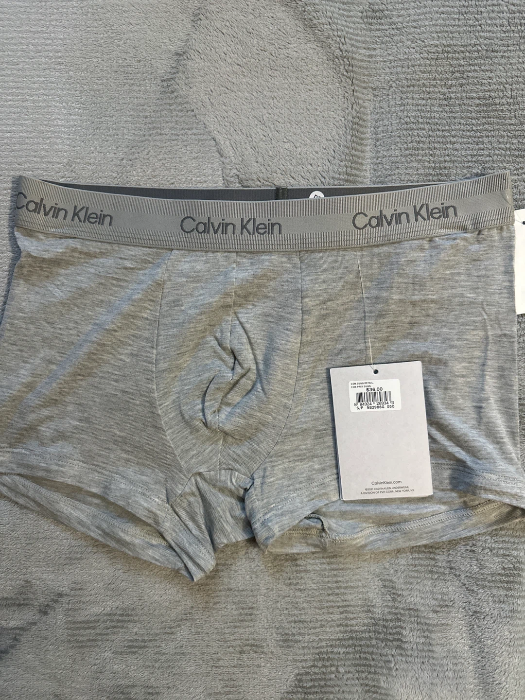 🏆Calvin Klein Grey Boxer Briefs - Size S/🏆P