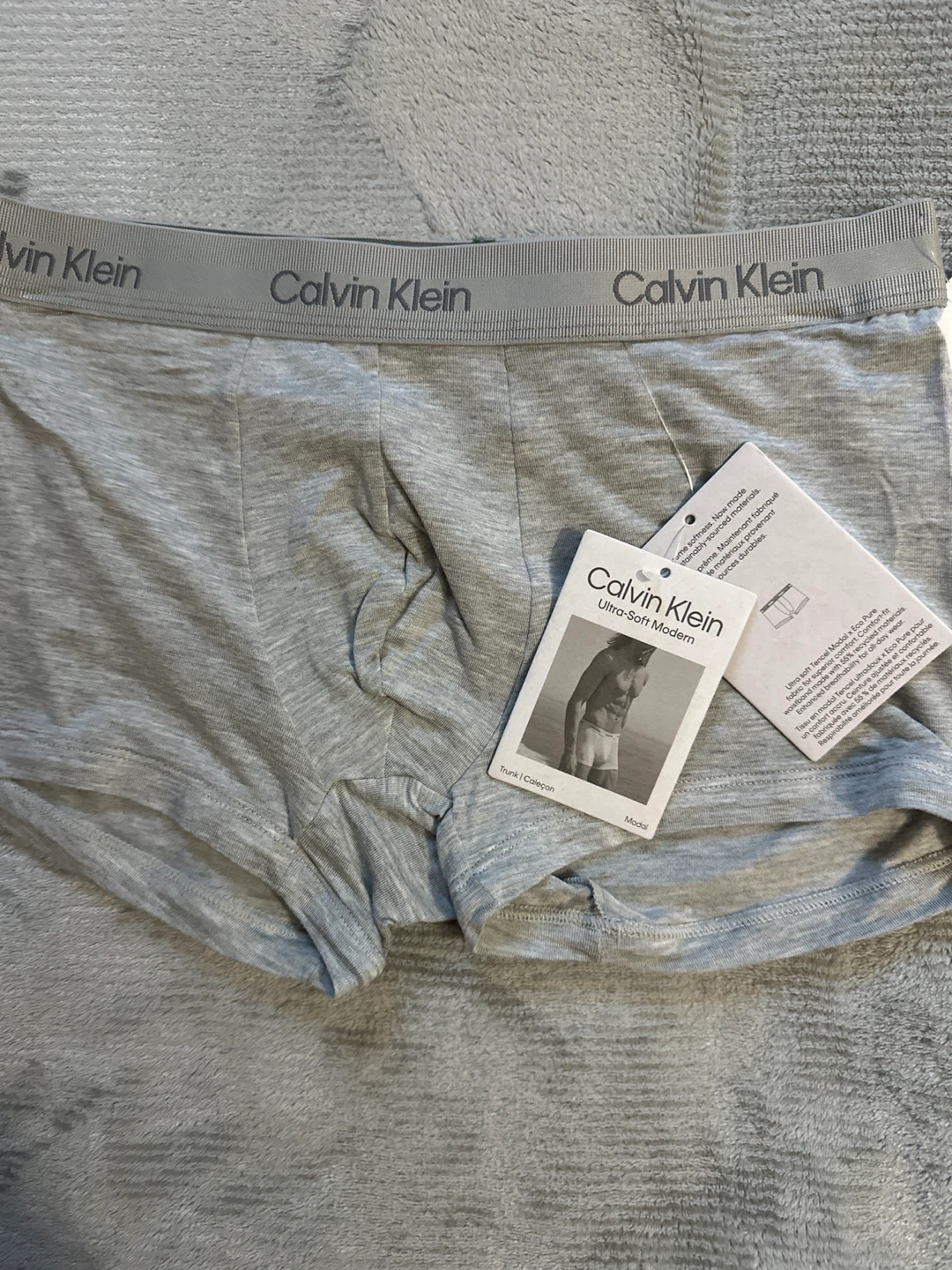 🏆Calvin Klein Grey Boxer Briefs - Size S/🏆P - photo 3